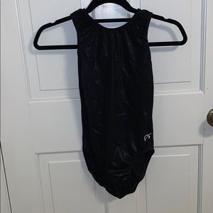 plain black barely worn gk gymnastics leotard